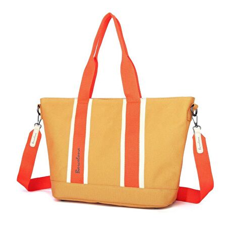 Barcelona Dev Boy Exclusive Kanvas Kumaş Kadın Omuz Çantası 1312