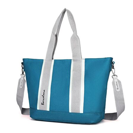 Barcelona Dev Boy Exclusive Kanvas Kumaş Kadın Omuz Çantası 1312