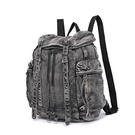 Denim Kot Kumaşı Kadın Sırt Çantası Barcelona 3217