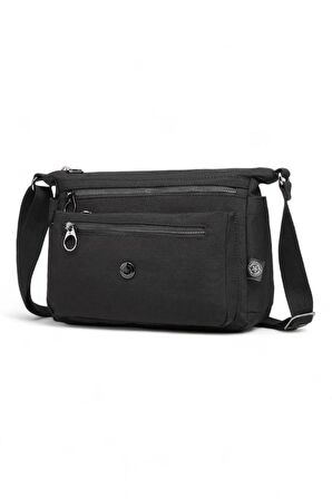 Smart Bags Krinkıl Siyah Kadın Çapraz Askılı Çanta SMB MT-1238
