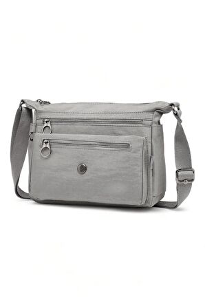Smart Bags Krinkıl Koyu Gri Kadın Çapraz Askılı Çanta SMB MT-1238