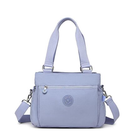 Krinkıl Kumaş Kadın Omuz Çantası Smart Bags 1125 Lila