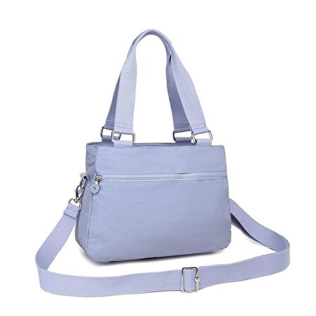 Krinkıl Kumaş Kadın Omuz Çantası Smart Bags 1125 Lila