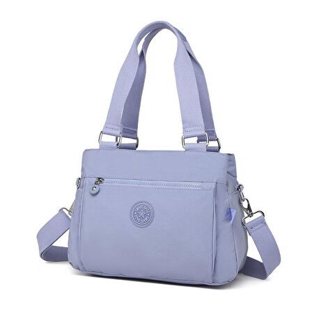Krinkıl Kumaş Kadın Omuz Çantası Smart Bags 1125 Lila