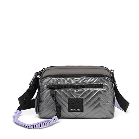 Smart Bags Parlak Kumaş Çapraz Askılı Kadın Postacı Çantası 3249
