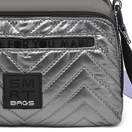 Smart Bags Parlak Kumaş Çapraz Askılı Kadın Postacı Çantası 3249