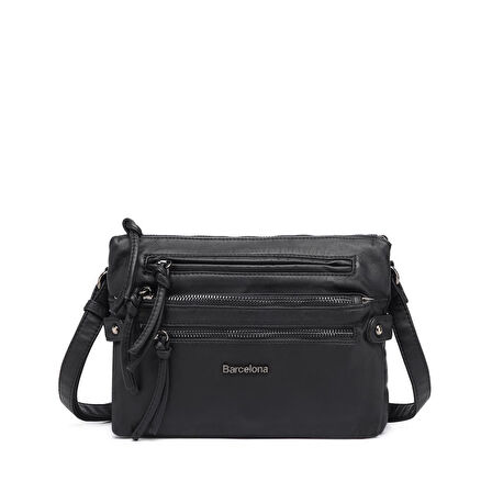 Yıkama Deri Askılı Kadın Postacı Çantası 21K Barcelona 1920