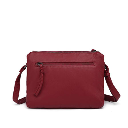 Yıkama Deri Askılı Kadın Postacı Çantası 21K Barcelona 1920