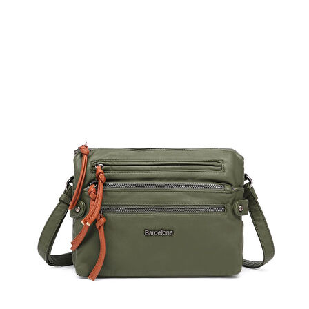 Yıkama Deri Askılı Kadın Postacı Çantası 21K Barcelona 1920