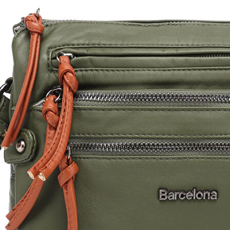 Yıkama Deri Askılı Kadın Postacı Çantası 21K Barcelona 1920