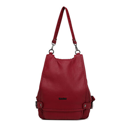 Yıkama Deri Hem Sırt Hem Omuz Kadın Çantası 21K Barcelona 1606