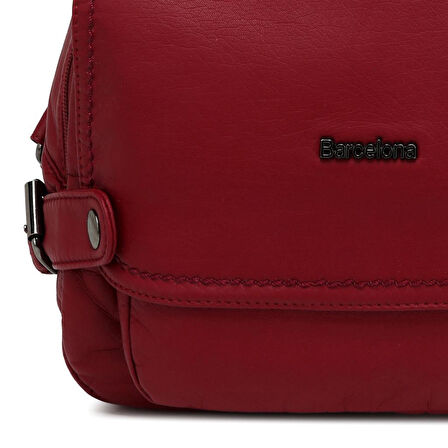 Yıkama Deri Hem Sırt Hem Omuz Kadın Çantası 21K Barcelona 1606