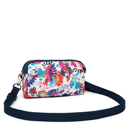 Smart Bags Mini Boy Postacı Çantası ve Cüzdanı Krinkıl Kumaş 1112