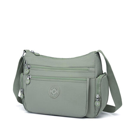 Krinkıl Kumaş Kadın Postacı Çantası Smart Bags 1115 Yeşil