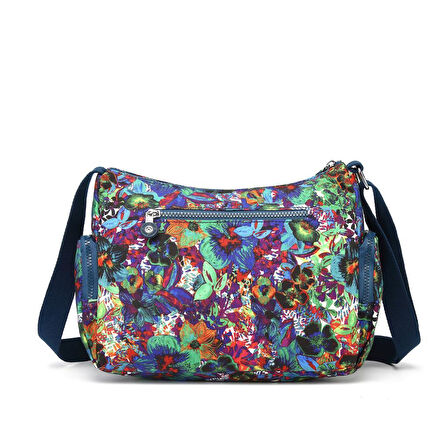 Krinkıl Kumaş Kadın Postacı Çantası Smart Bags 1115 Petunia