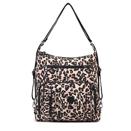 Hem Sırt Hem de Omuz Kadın Çantası Smart Bags 1205 Leopard