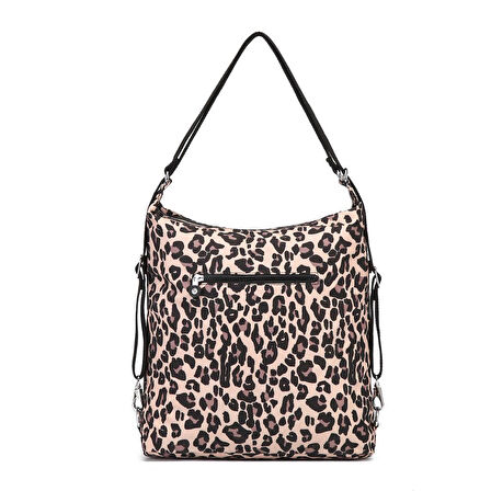 Hem Sırt Hem de Omuz Kadın Çantası Smart Bags 1205 Leopard