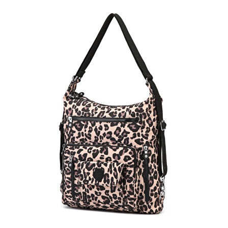 Hem Sırt Hem de Omuz Kadın Çantası Smart Bags 1205 Leopard