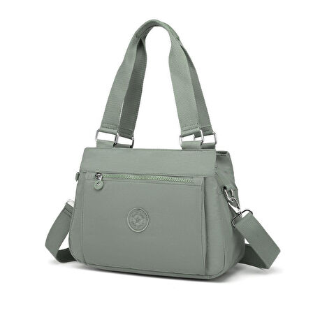 Krinkıl Kumaş Kadın Omuz Çantası Smart Bags 1125 Yeşil