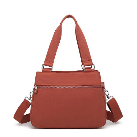 Krinkıl Kumaş Kadın Omuz Çantası Smart Bags 1125 Kiremit