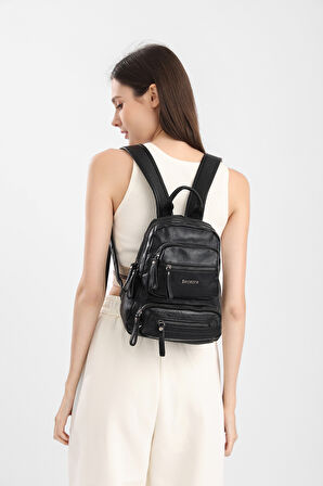 Mini Boy Yıkama Deri Kadın Sırt Çantası 21-K Barcelona 1929