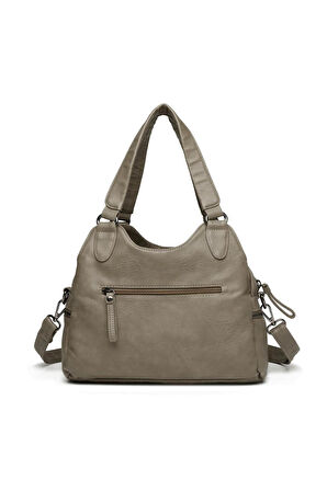 Yıkama Deri Omuz Askılı Kadın Çantası 21K Barcelona 1932