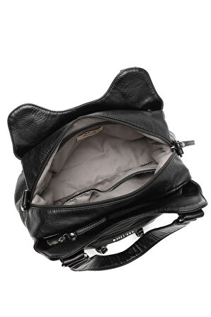 Yıkama Deri Omuz Askılı Kadın Çantası 21K Barcelona 1932