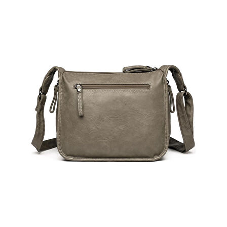 Yıkama Deri Postacı Askılı Kadın Çantası 21-K Barcelona 1934