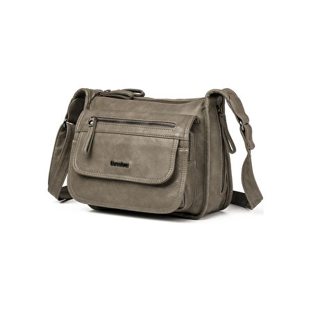 Yıkama Deri Postacı Askılı Kadın Çantası 21-K Barcelona 1934