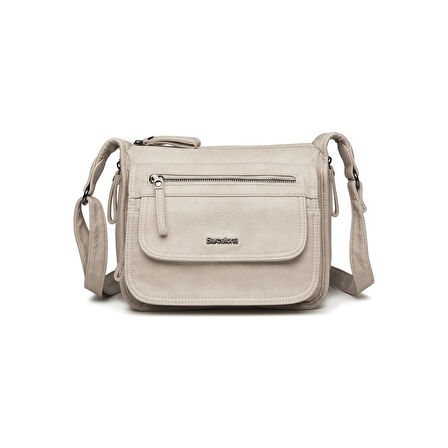 Yıkama Deri Postacı Askılı Kadın Çantası 21-K Barcelona 1934