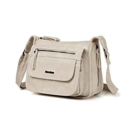 Yıkama Deri Postacı Askılı Kadın Çantası 21-K Barcelona 1934