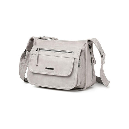 Yıkama Deri Postacı Askılı Kadın Çantası 21-K Barcelona 1934