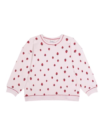 Organik Pembe Polarlı Kız Çocuk Sweatshirt