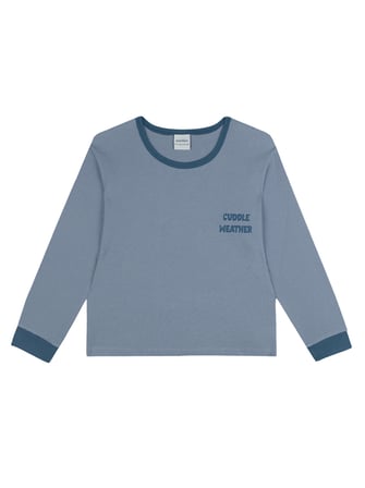 Organik Mavi Erkek Çocuk Pijama Takımı