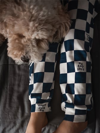 Organik Lacivert No Bad Days Erkek Çocuk Pijama Takımı