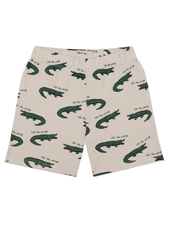 Timsah Kısa Kollu Tshirt Şort Pijama Takımı