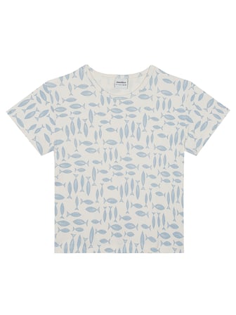 Balık Kısa Kollu Tshirt Şort Pijama Takımı