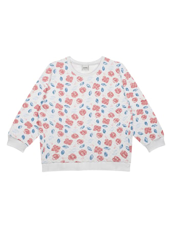 Organik Beyaz Kız Çocuk Sweatshirt Tayt Takımı