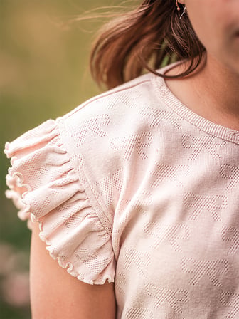 Organik Pembe Kısa Kollu Kız Çocuk Pijama Takımı