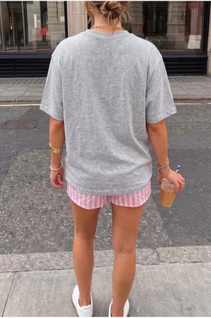 Vintage Retro Pembe Pink Baskılı Tasarım Tshirt