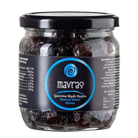 Mavras Çevirme Siyah Sele Zeytin 300gr