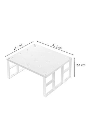 Kapris Dolap Içi Düzenleyici Raf Tabak Bardak Rafı Metal Raf 3 Adet