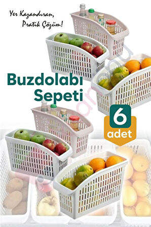 Kapris Buzdolabı Dolap İçi Düzenleyici Organizer 6 Adet Jumbo Boy ORG-23