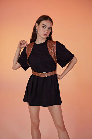 Vest Kemer Kahverengi