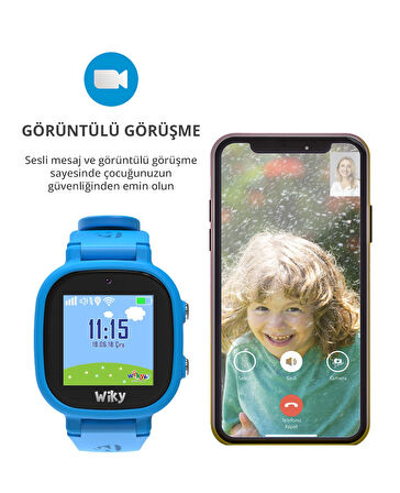 Wiky Watch 5E eSim'li Akıllı Çocuk Saati Görüntülü ve Sesli Arama, GPS, SOS, Konum Takibi (Turkcell eSIM)