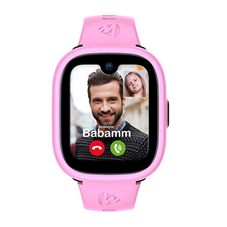Wiky Watch 5 Plus Akıllı Çocuk Saati - Görüntülü Arama, Gps, Sos, Sağlık Takibi, Güvenli Alan Pembe