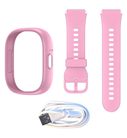 Wiky Watch 5 Plus Kasa Kordon Pembe Set + Adaptör & Şarj Kablosu