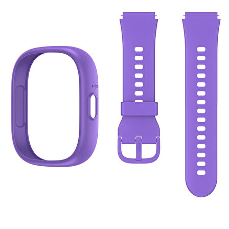 Wiky Watch 5 Plus Kasa Kordon Mor Set + Adaptör & Şarj Kablosu Renkli Koruma, Tam Donanım!