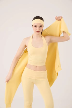 Boyundan Askılı Ellen Büstiyer Sarı