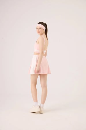 Yüksek Bel Stella Şort Etek Pembe